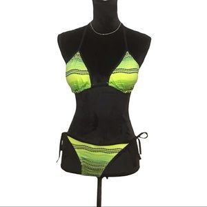 Bluewave Black & Yellow Multi Color String Bikini